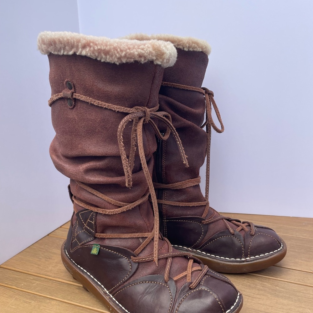 EL NATURALISTA Brown leather boots size: EU36